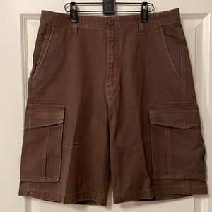 OP brown cargo shorts, size 34